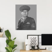Poster John Basilone — Médaille d'honneur Bénéficiaire (Bureau à domicile)