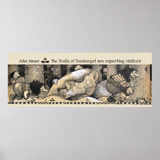 Poster John Bauer Domberget Trolls attend des invités CC1 (Devant)