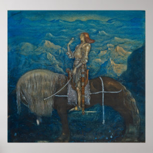 Poster John Bauer - Fram rouge en riddare 1915