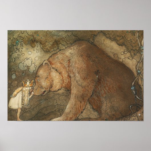 Poster John Bauer - Pauvre petite base (Devant)
