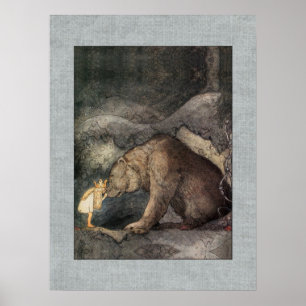 Poster John Bauer Princesse Bellas Golden Adventure