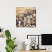 Poster John Bauer Troll couple Princesse bébé Changelins (Bureau à domicile)