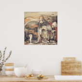 Poster John Bauer Troll couple Princesse bébé Changelins (Cuisine)