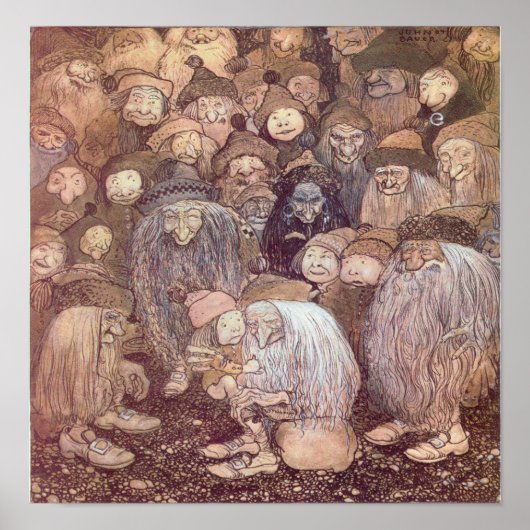 Poster John Bauer - Trolls (Devant)