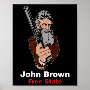 Poster John Brown abolitionniste saignant Kansas État lib