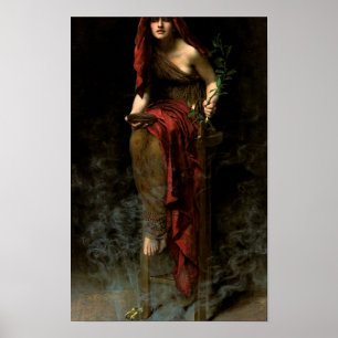 Poster John Collier Grande prêtresse de Delphes