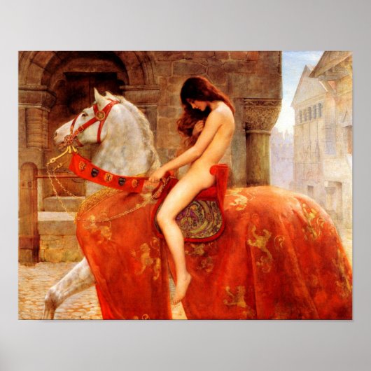 Poster John Collier | Lady Godiva - 1898 (Devant)