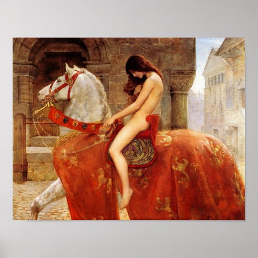 Poster John Collier "Lady Godiva" 1898 Reproduction (Devant)