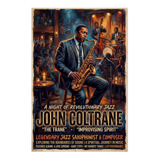 Poster John Coltrane (Devant)