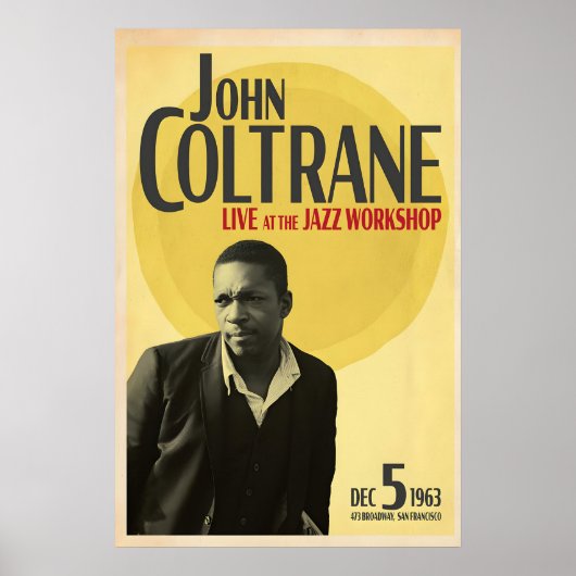 Poster John Coltrane, Live at the Jazz Workshop, Original (Devant)