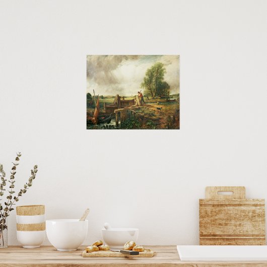 Poster John Constable | Un bateau passant par une serrure (Cuisine)