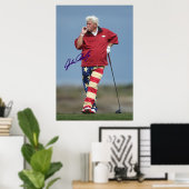 Poster John Daly Signé Fumer Golf Photo Imprimer l'affich (Bureau à domicile)