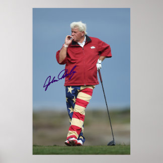 Poster John Daly Signé Fumer Golf Photo Imprimer l'affich