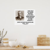 Poster John Davison Rockefeller Comment Faire De L'Argent (Cuisine)