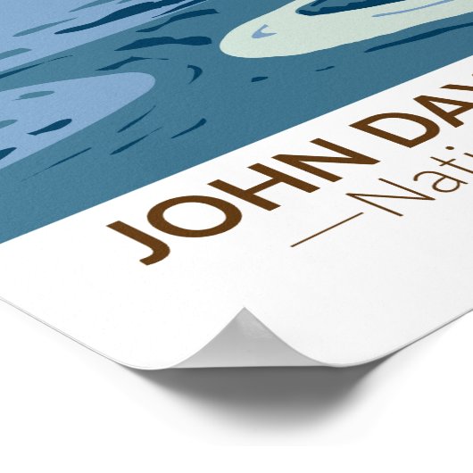 Poster John Day Fossil Beds National Monument Oregon (Coin)
