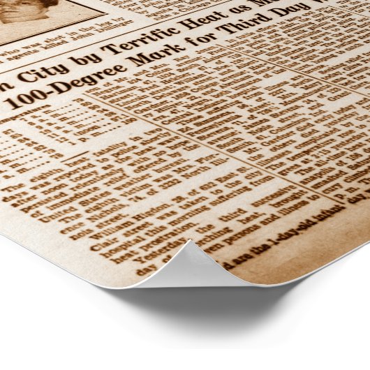 Poster John Dillinger L'Ennemi Public N° 1 Meure En Attei (Coin)