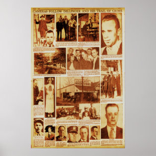 Poster John Dillinger Trail of Crime Ennemi public #1