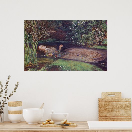 Poster John Everett Millais Ophelia (Cuisine)