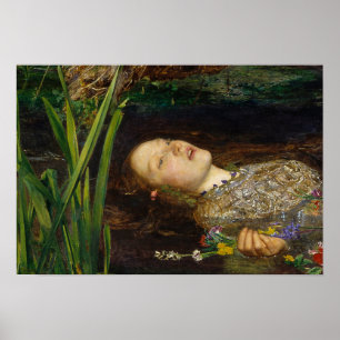 Poster John Everett Millais - Ophélie