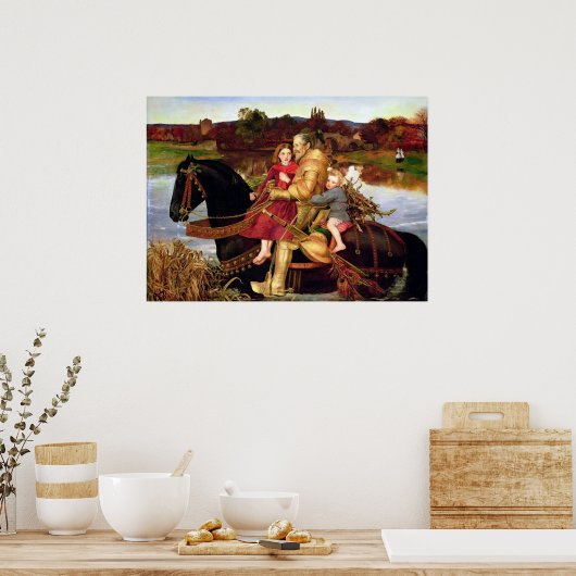 Poster John Everett Sir Isumbras à la Ford (Cuisine)