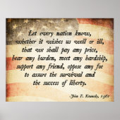 Poster John. F Kennedy Citation (Devant)
