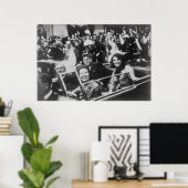 Poster John F. Kennedy cortège automobile Dallas Texas 22 (Bureau à domicile)