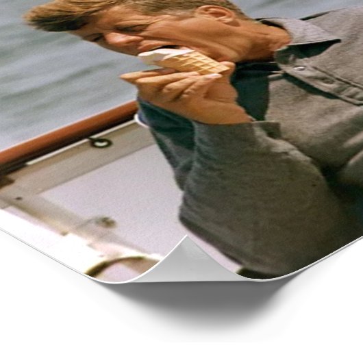 Poster John F Kennedy Fumer (Coin)