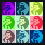 Poster John F Kennedy/JFK Pop Art<br><div class="desc">Design d'art pop</div>