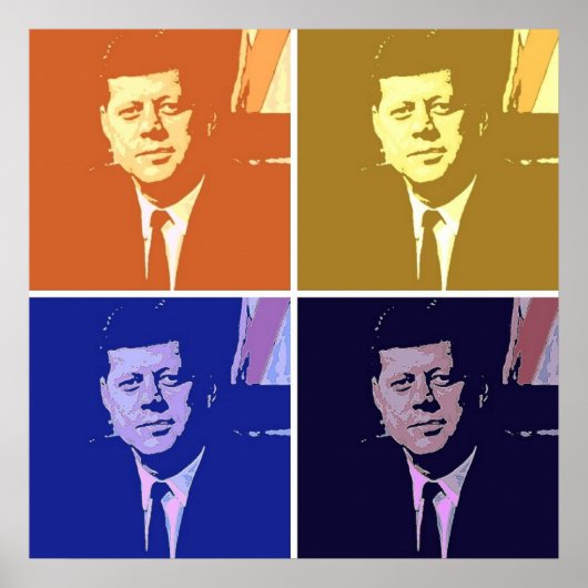 Poster John F Kennedy Pop Art (Devant)