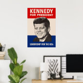 Poster John F. Kennedy Pour La Campagne Du Président JFK (Bureau à domicile)