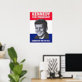 Poster John F Kennedy Président (Bureau à domicile)
