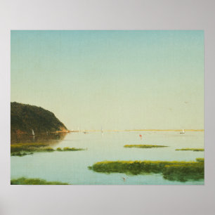 Poster John Frederick Kensett - vue du Shrewsbury