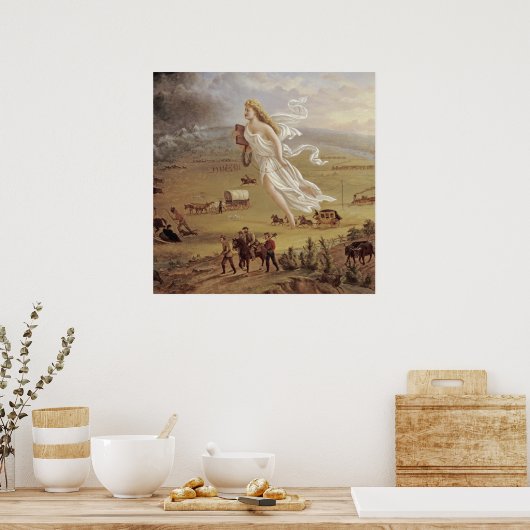 Poster John Gast - Progrès américain (Cuisine)