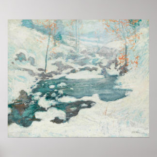 Poster John Henry Twachtman - Icebound, Peinture