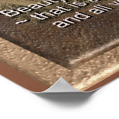 Poster John Keats Citation - Art Print - La beauté est la (Coin)