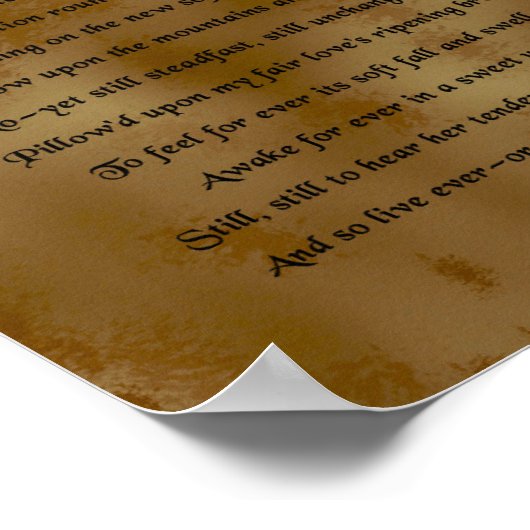 Poster John Keats, Étoile Lumineuse (Coin)