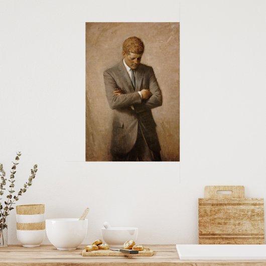 Poster John Kennedy Portrait de la Maison-Blanche préside (Cuisine)