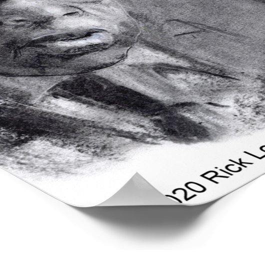 Poster John Lewis & Citation beau portrait (Coin)