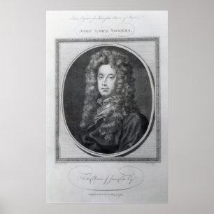 Poster John, Lord Somers, gravée par John Golder, 1785