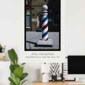 POSTER JOHN MARGOLIES - BARBER HAMPTON VILLAGE MISSOURI (Bureau à domicile)