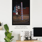 POSTER JOHN MARGOLIES - BARBER ROANOKE ALABAMA (Bureau à domicile)