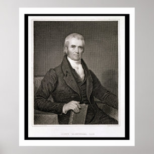 Poster John Marshall (1755-1835), gravé par Asher Brown