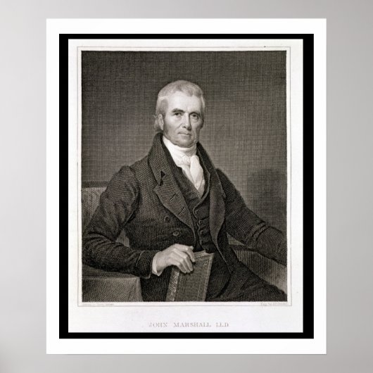 Poster John Marshall (1755-1835), gravé par Asher Brown (Devant)