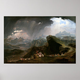 Poster John Martin Joshua commandant le soleil pour se te