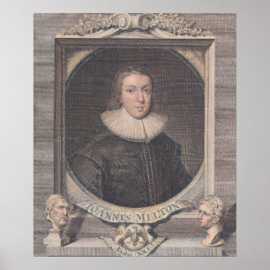 Poster John Milton - Poète