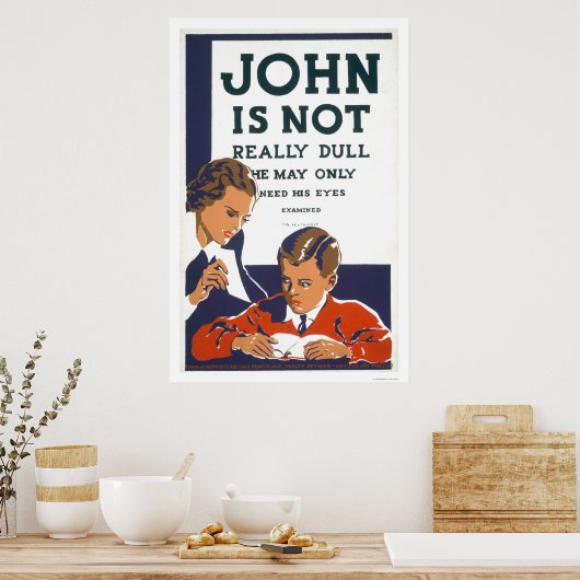 Poster John n'est pas dull 1937 WPA (Cuisine)