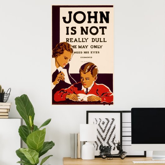 Poster John n'est pas vraiment triste (Bureau à domicile)