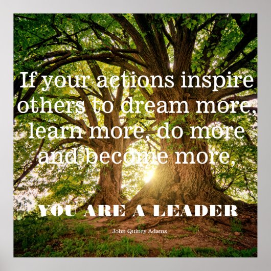 Poster John Quincy Adams. Si vous agissez, inspirez les a (Devant)