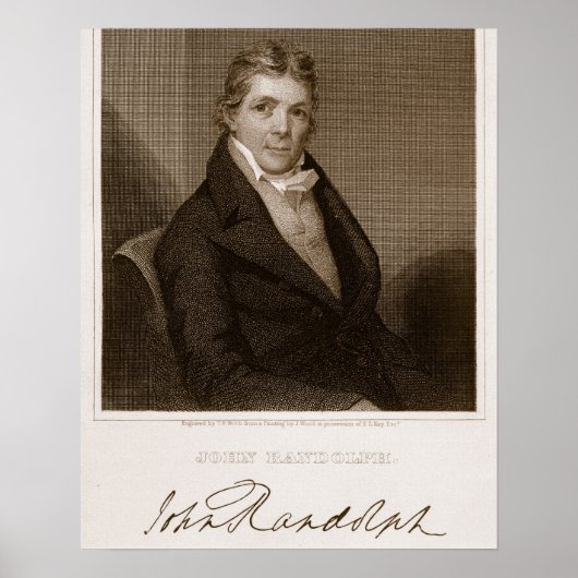 Poster John Randolph (1773-1833) gravé par Thomas B. We (Devant)