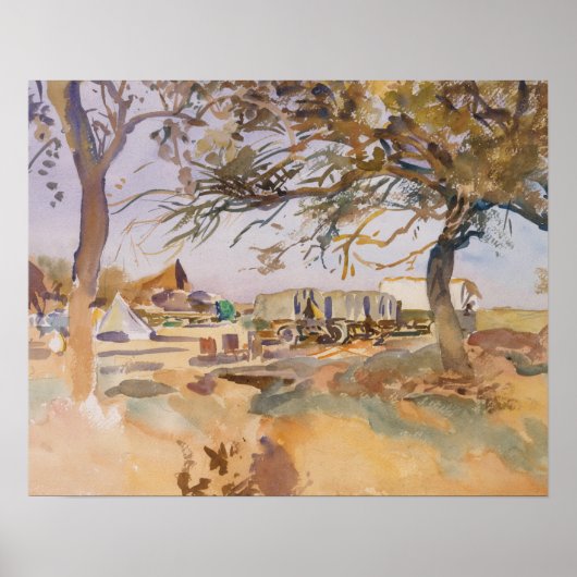 Poster John Singer Sargent - Camp militaire (Devant)